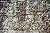 Angkor Thom - Bayon temple, bas-reliefs of the third enclosure, east wall